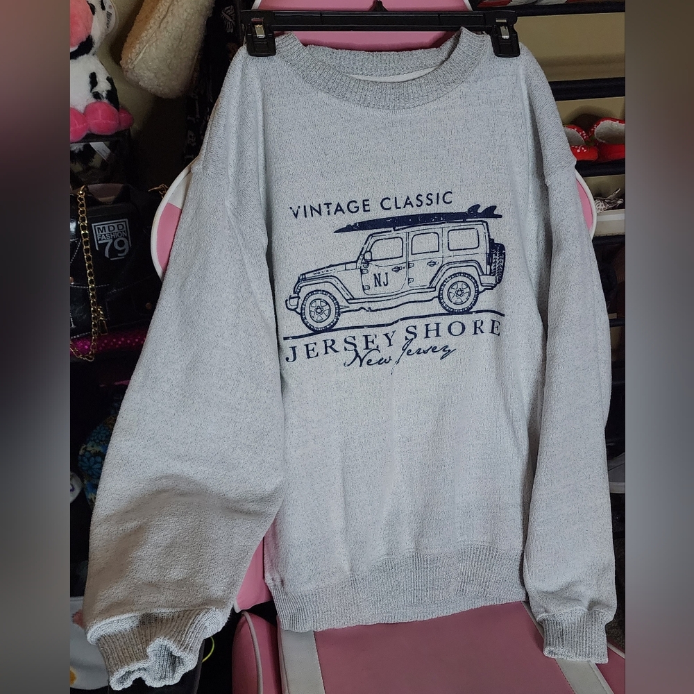 Vintage Classic Jersey Shore Sweater - Gray
